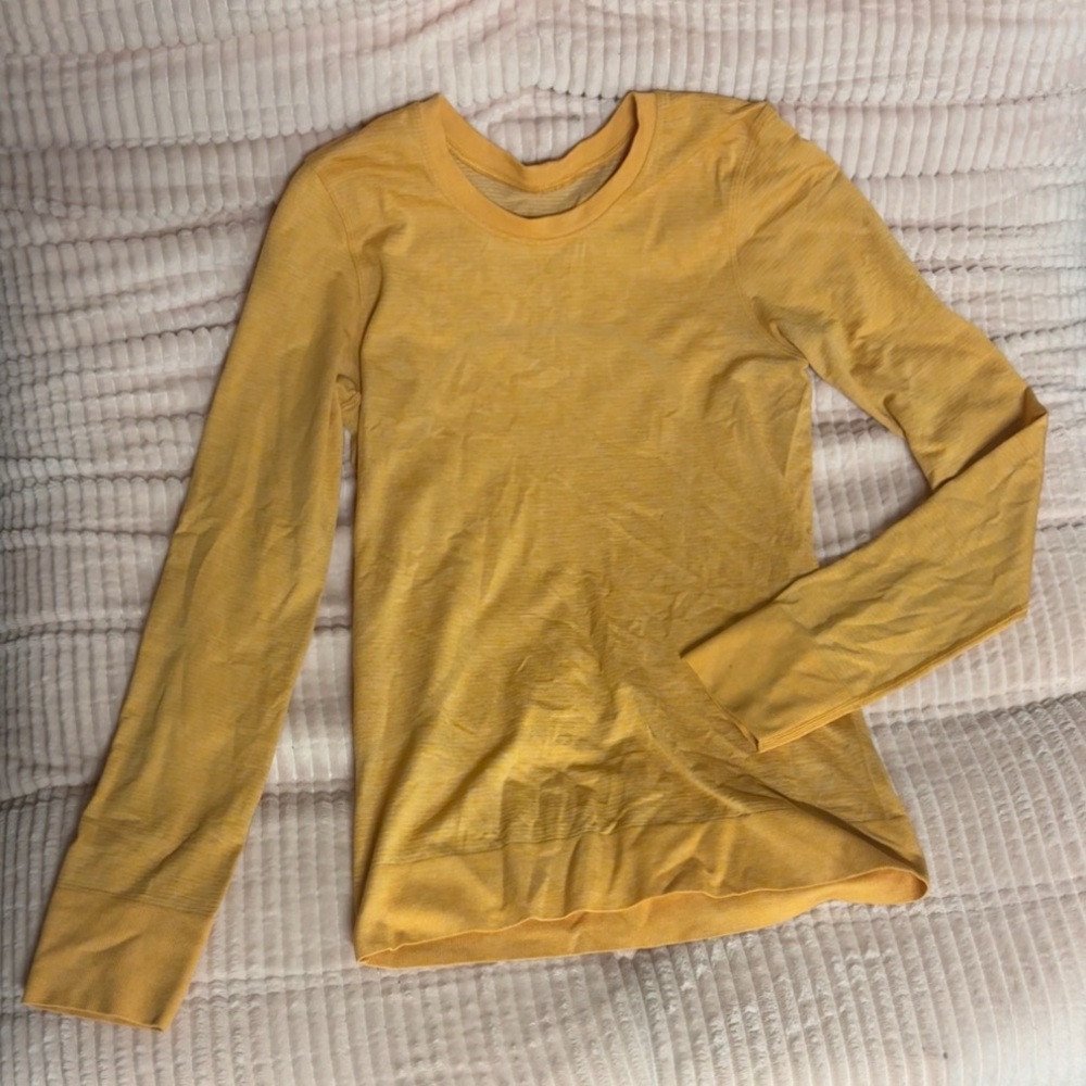 lululemon athletica orange Long Sleeve Tee